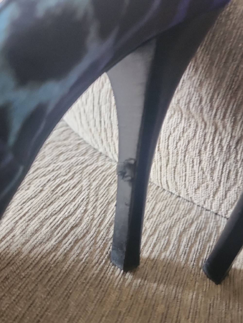 Carlos Santana Purple Leopard Print Platform Stiletto Pumps - Picture 4 of 12